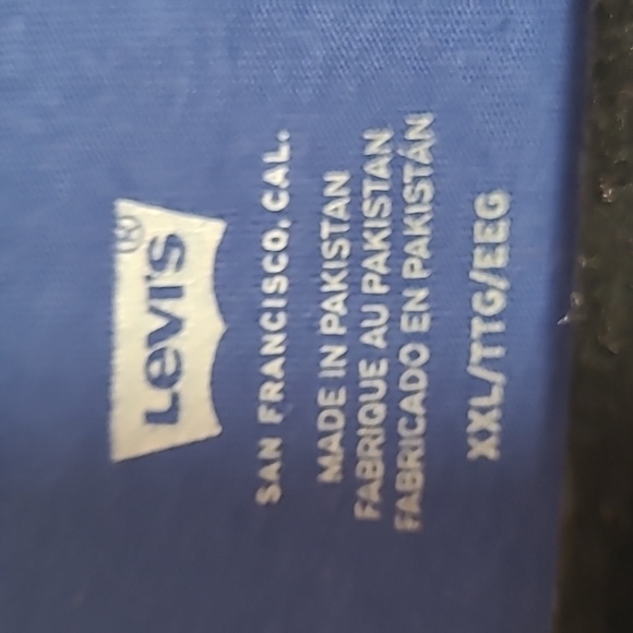 - Levi’s Strauss  Mens T-Shirt  Royal Blue Embroidered XXL - Picture 5 of 5